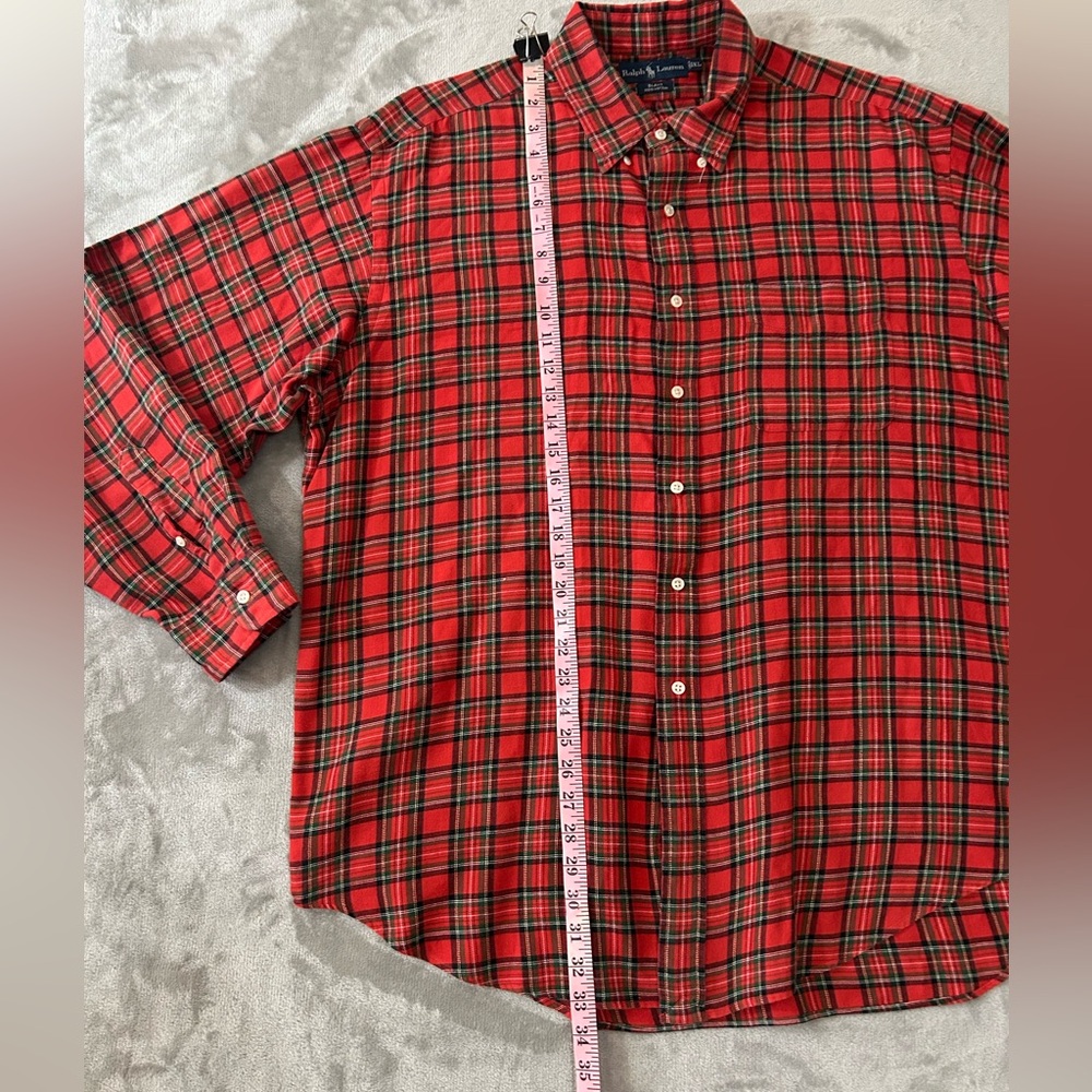 Vintage Lauren Ralph Lauren the Blake red plaid button down - Picture 6 of 11